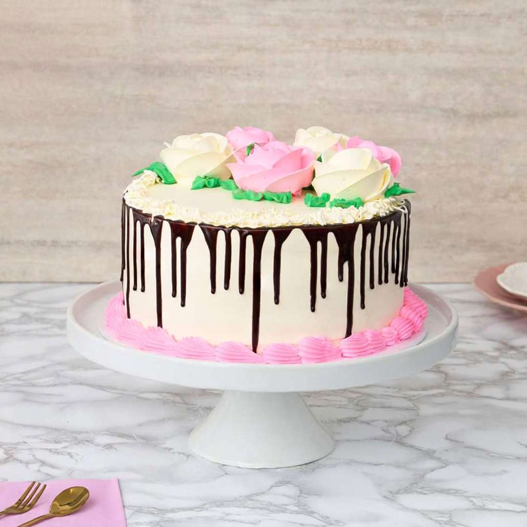 Floral Dripping Cake