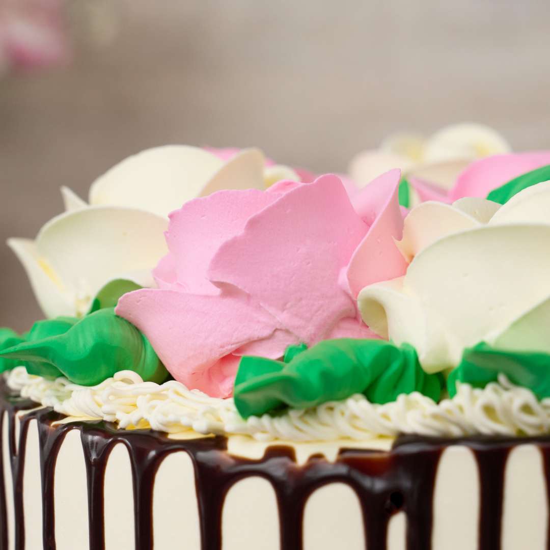 Floral Dripping Cake