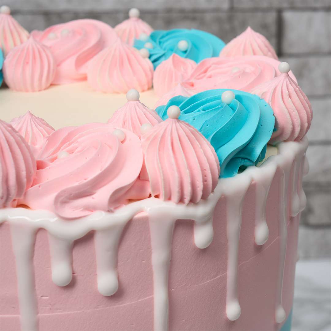 Floral Gender Reveal Cake | Cakes & Bakes | Cake Delivery