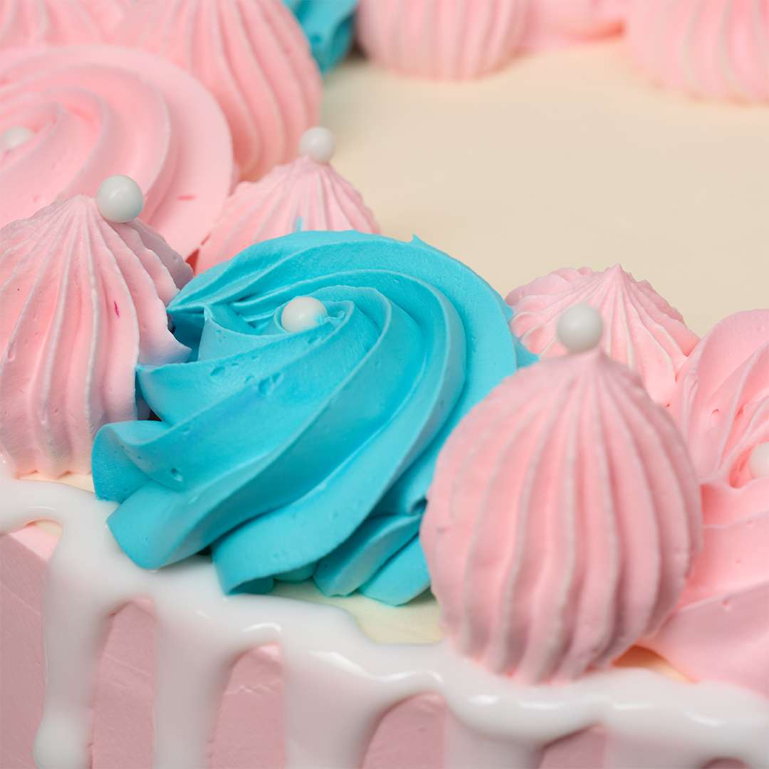 Floral Gender Reveal Cake | Cakes & Bakes | Cake Delivery