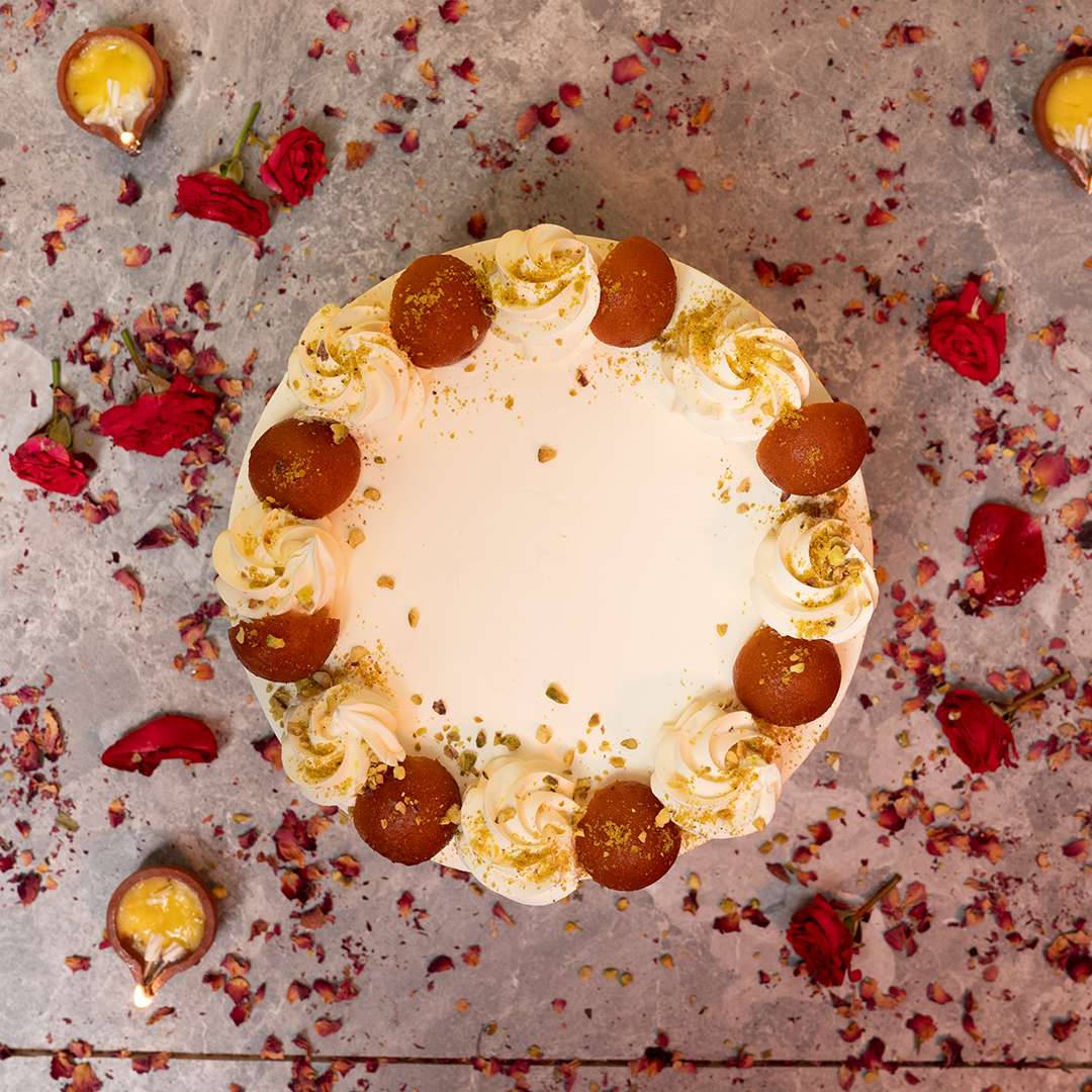 Gulab jamun cake