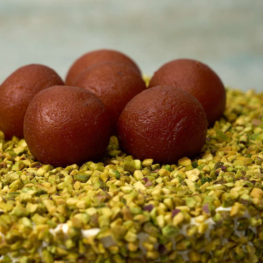Gulab Jamun Pistachio Cake