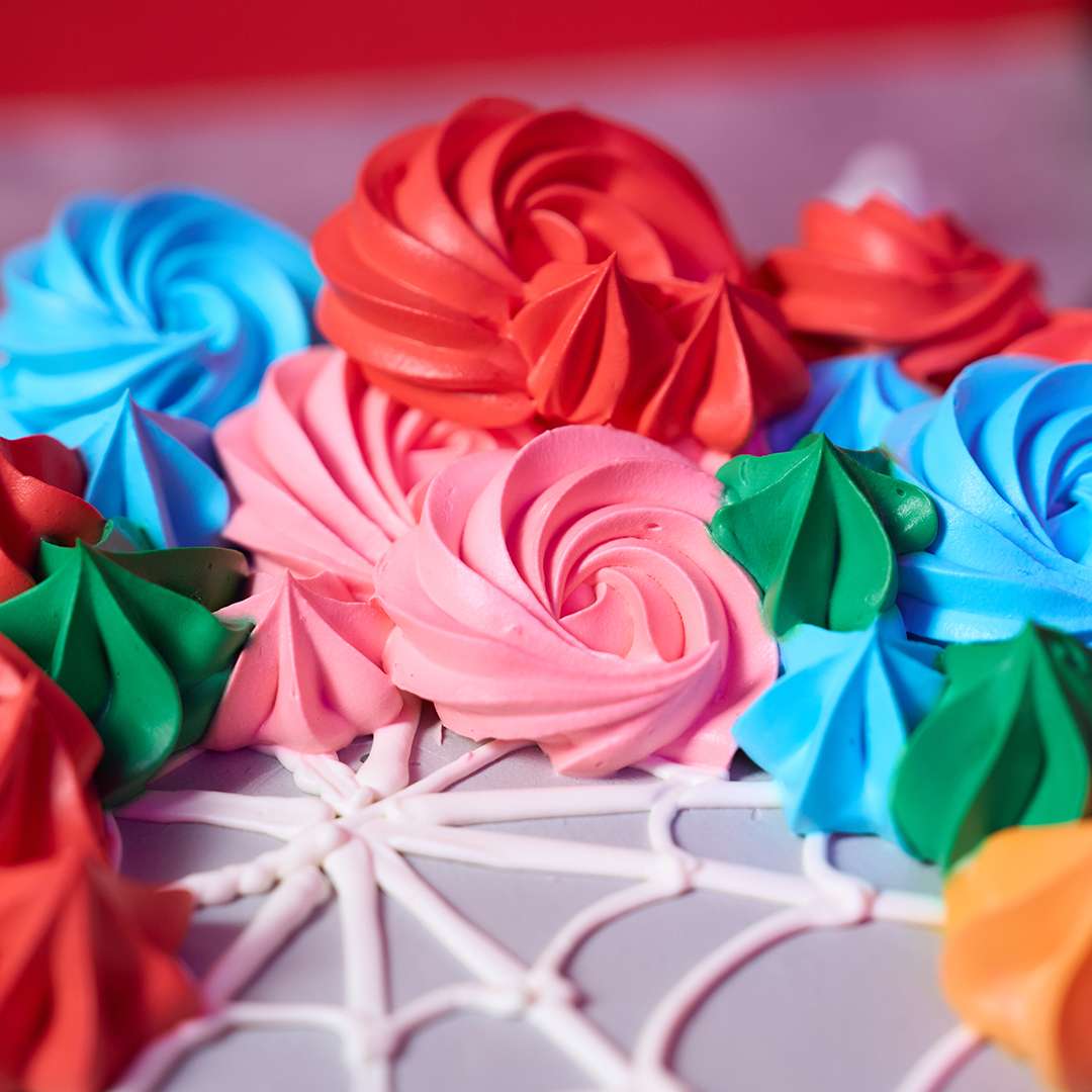 Floral Web Delight Halloween Cake