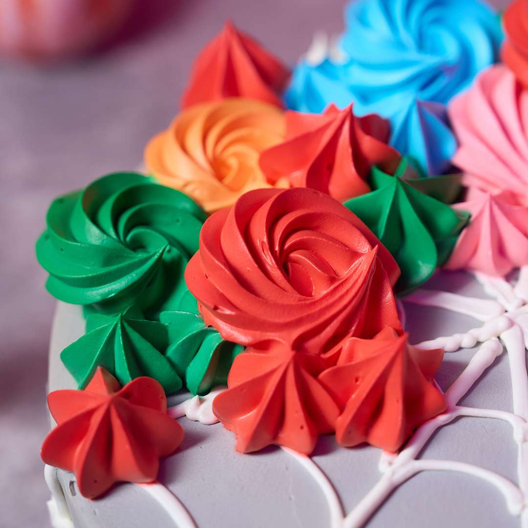 Floral Web Delight Halloween Cake
