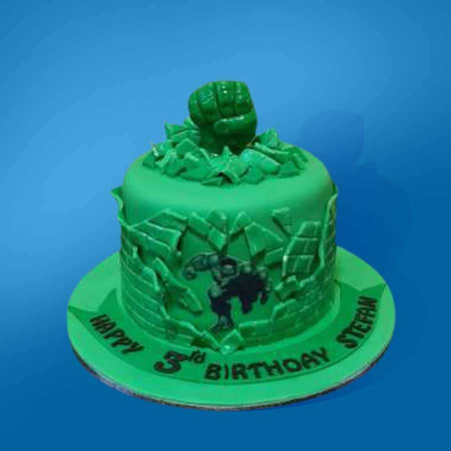 Hulk Smash Cake
