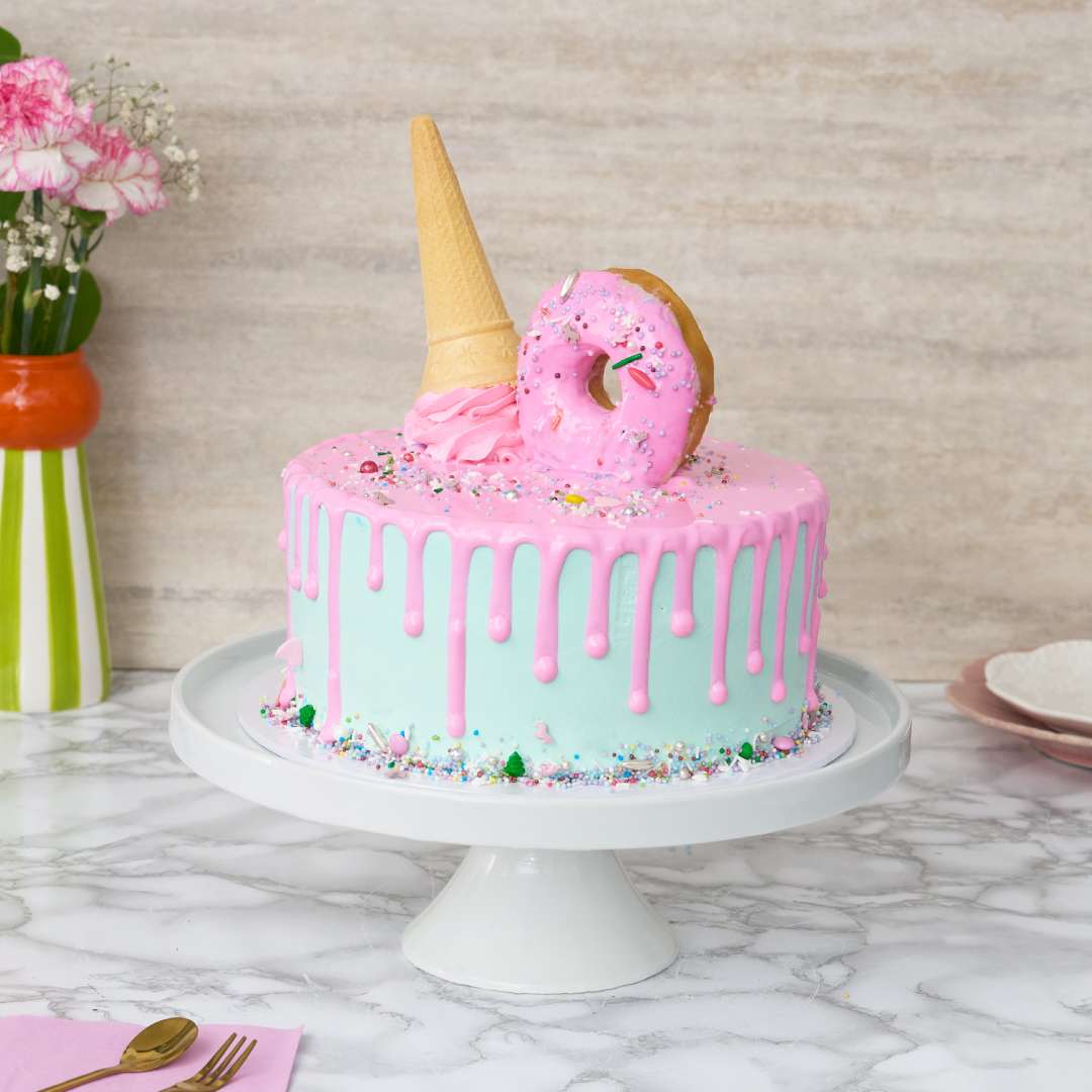Ice Cream Doughnut Cake