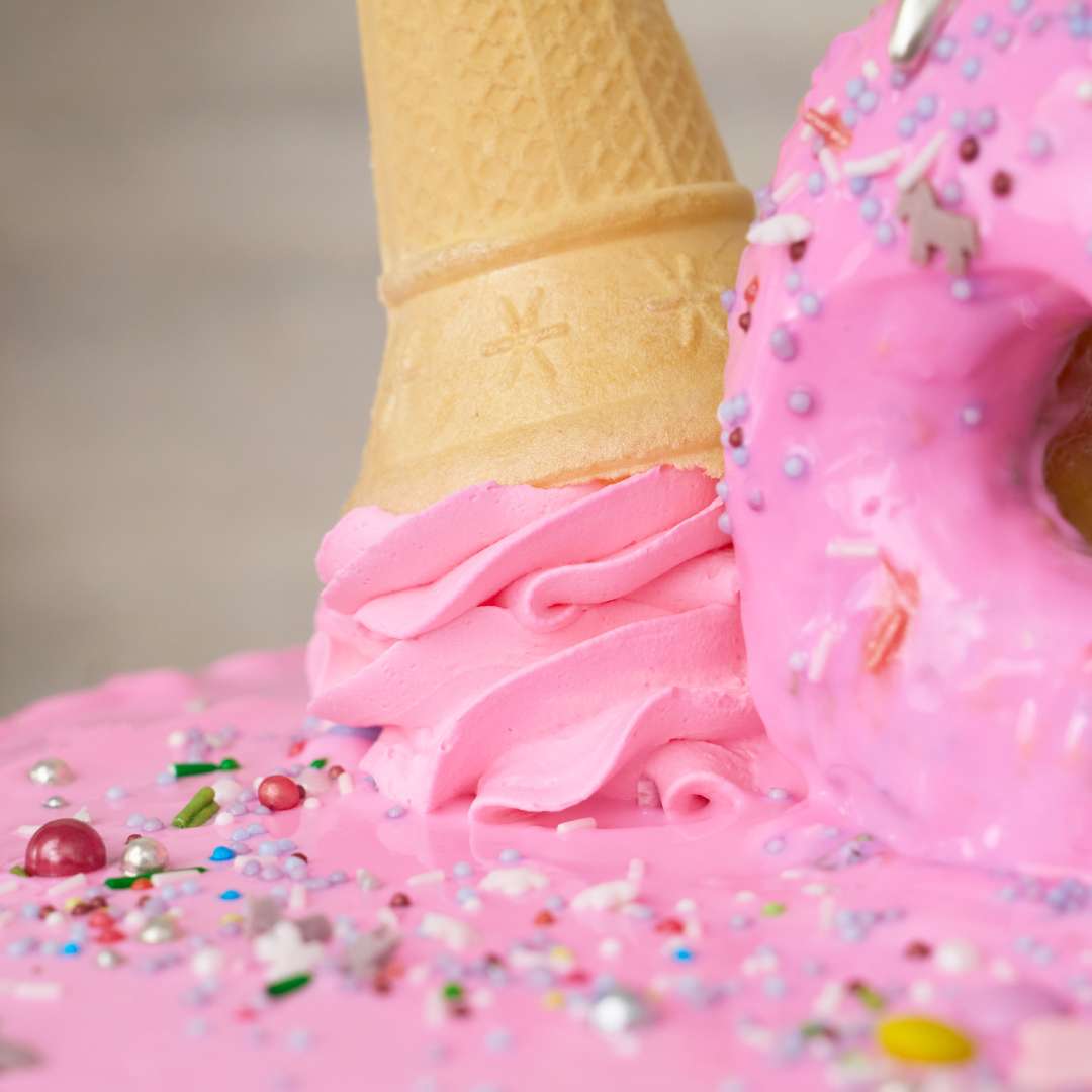 Ice Cream Doughnut Cake