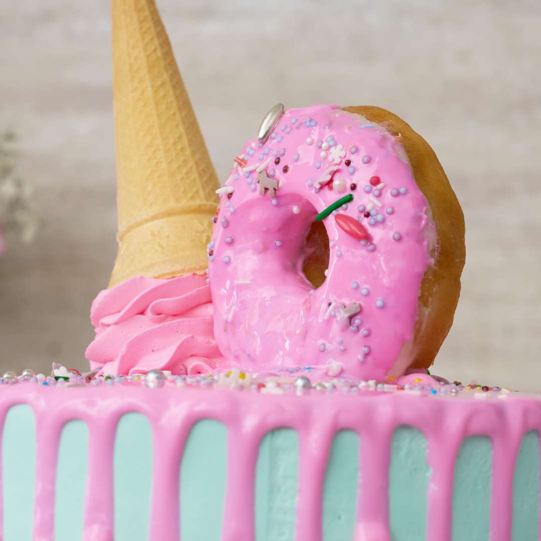 Ice Cream Doughnut Cake