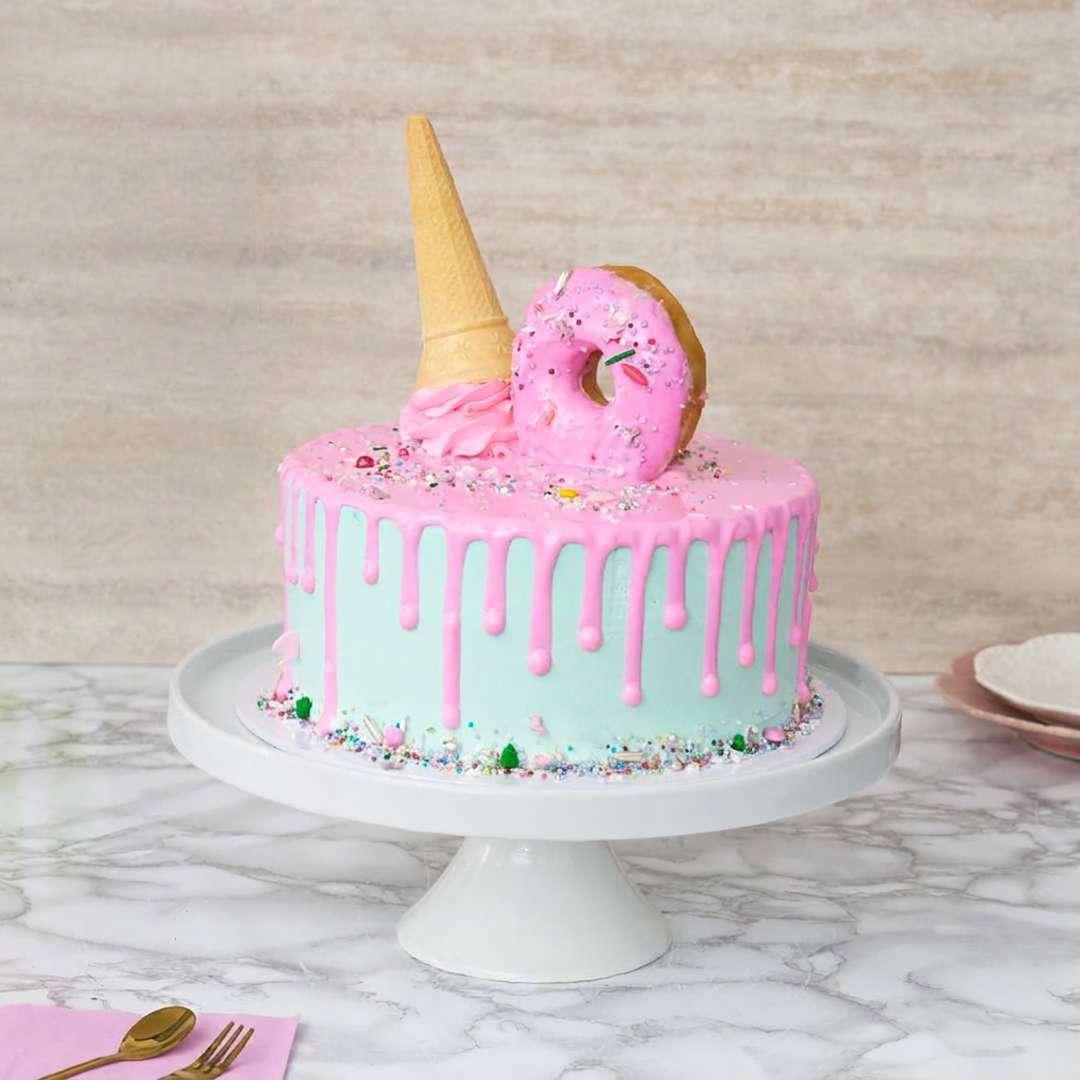 Ice Cream Doughnut Cake