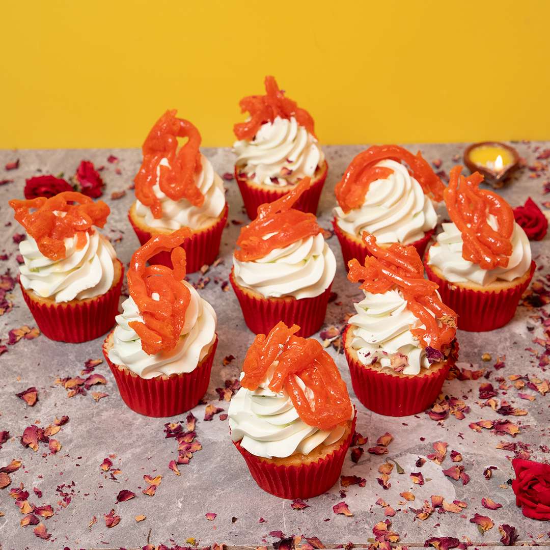 Jalebi cupcakes