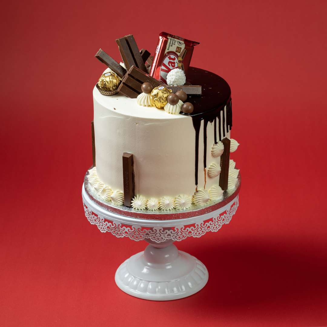 Kitkat Choco Drip Tower Cake | Cakes & Bakes | Cake Delivery