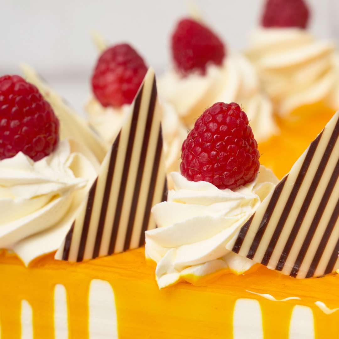 Mango Swirl Square Cake