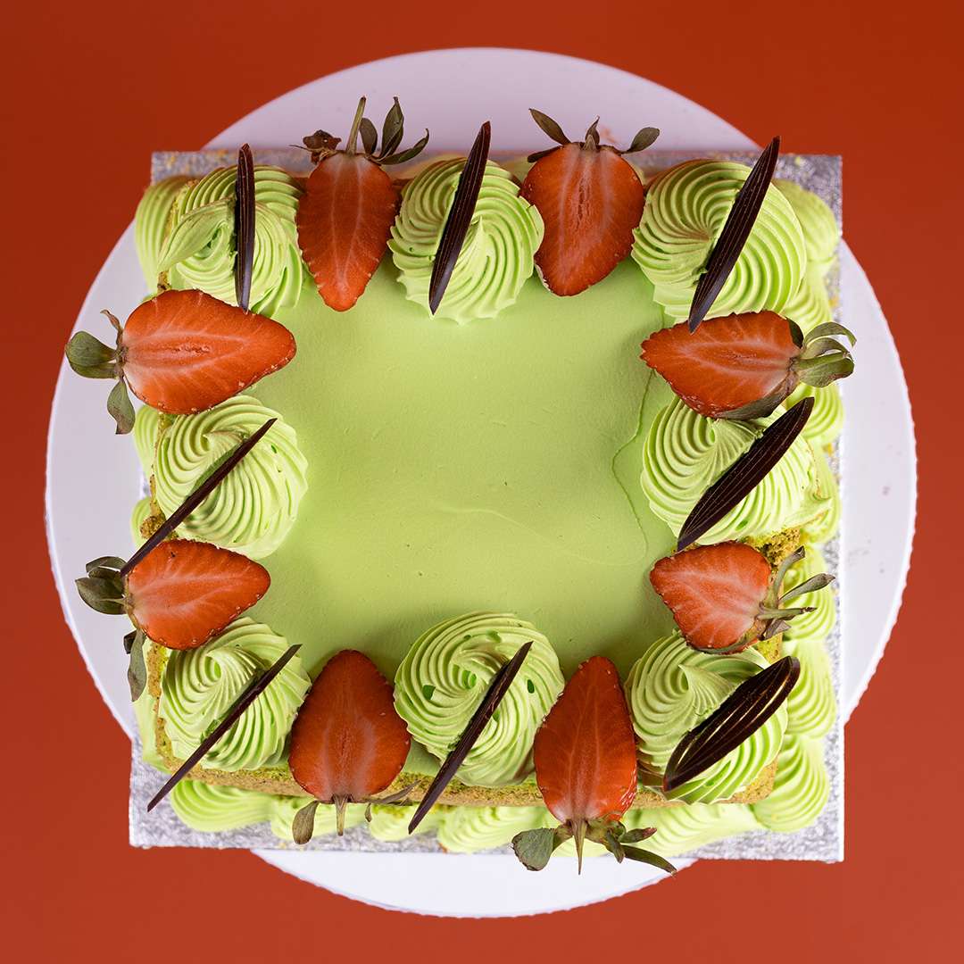 Mini Pistachio Square Cake