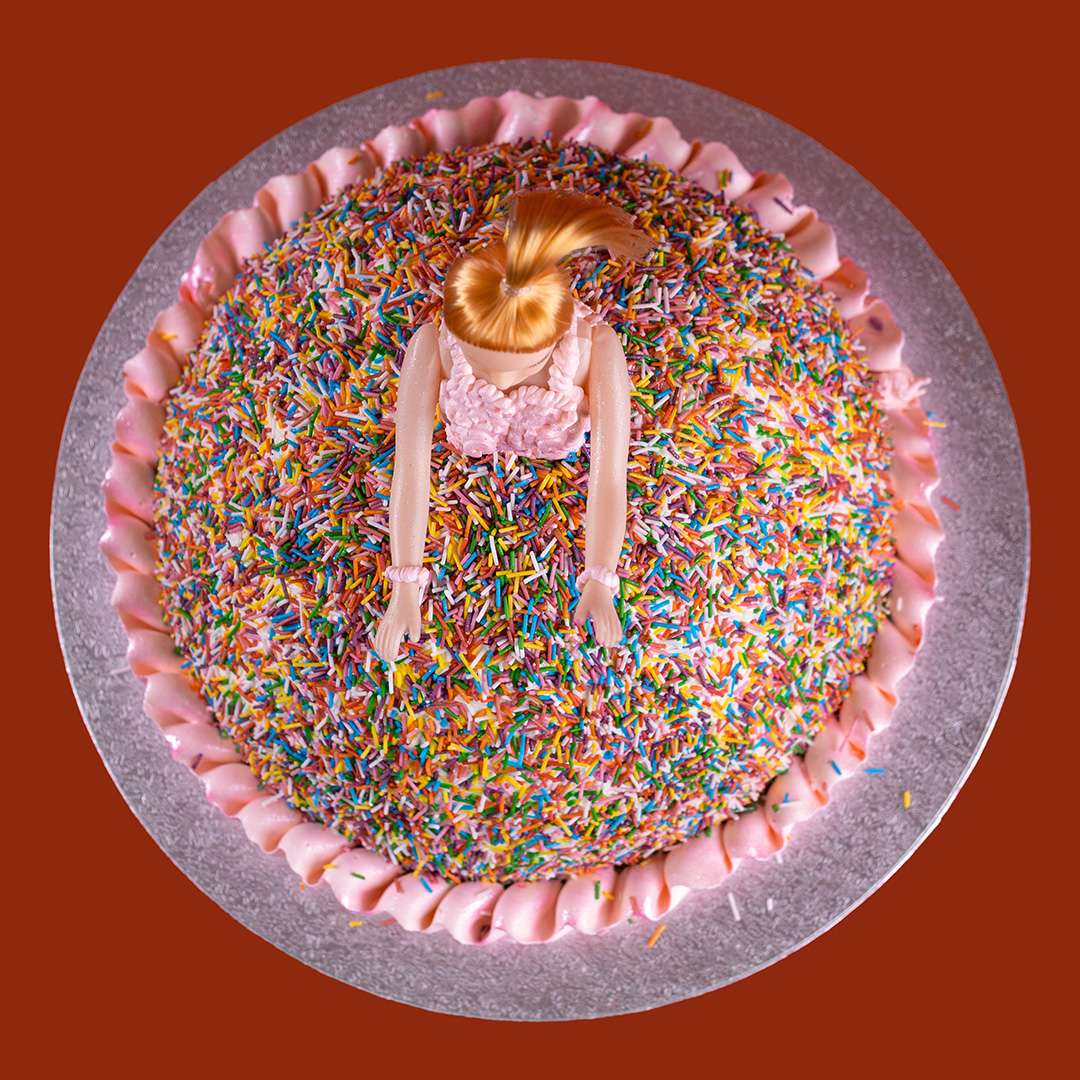 Multi Sprinkler Barbie Doll Cake