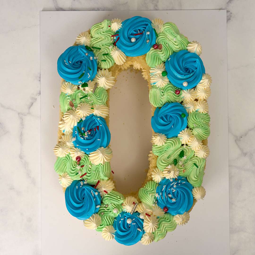 Number 1 Floral cake