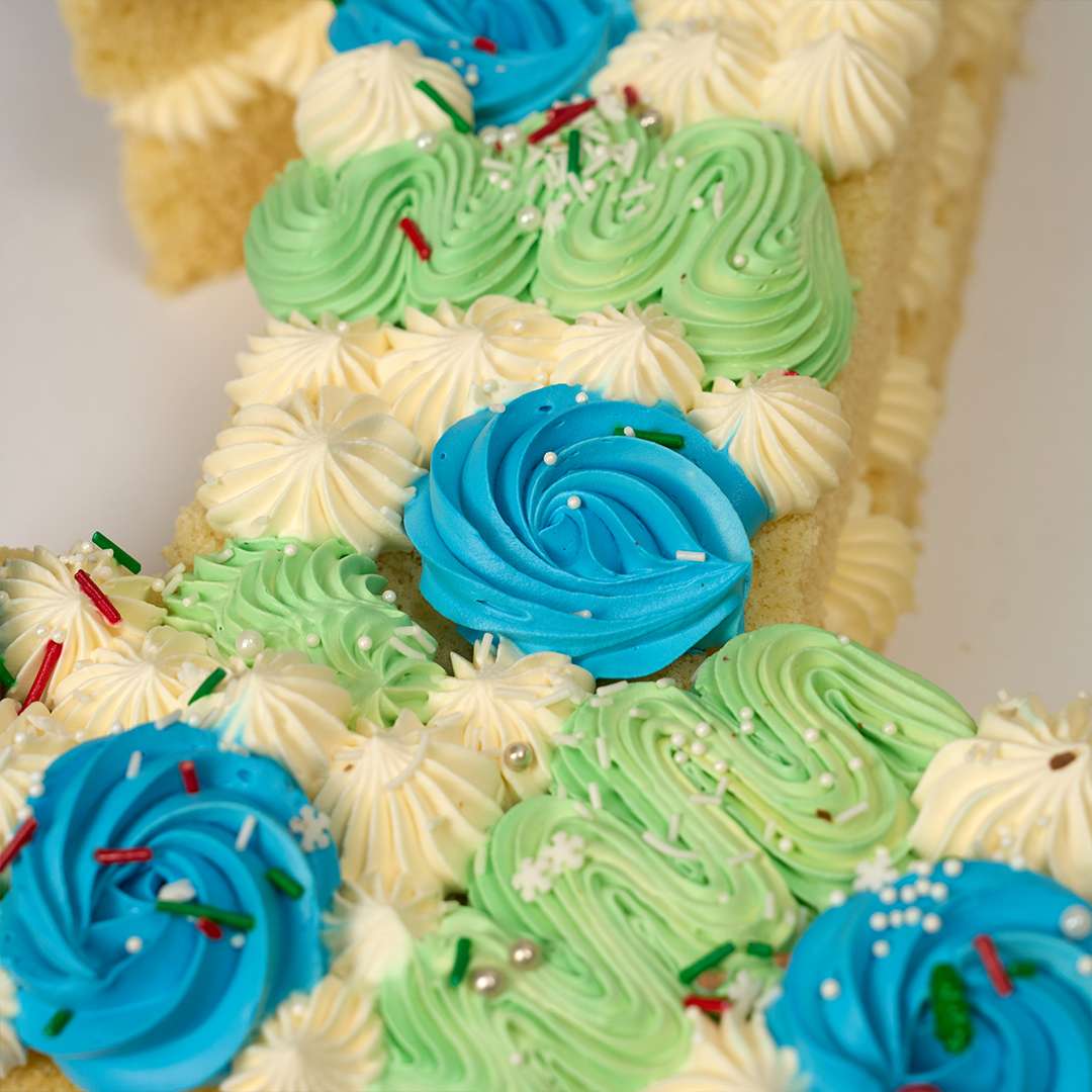 Number 1 Floral cake