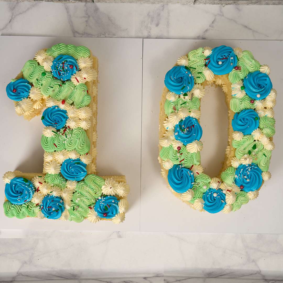 Number 1 Floral cake