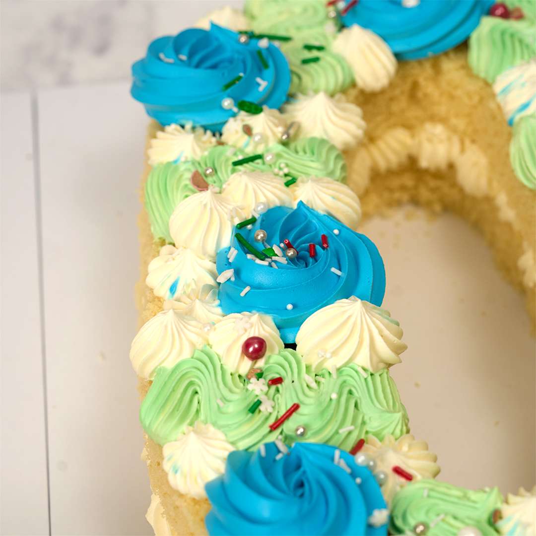 Number 1 Floral cake