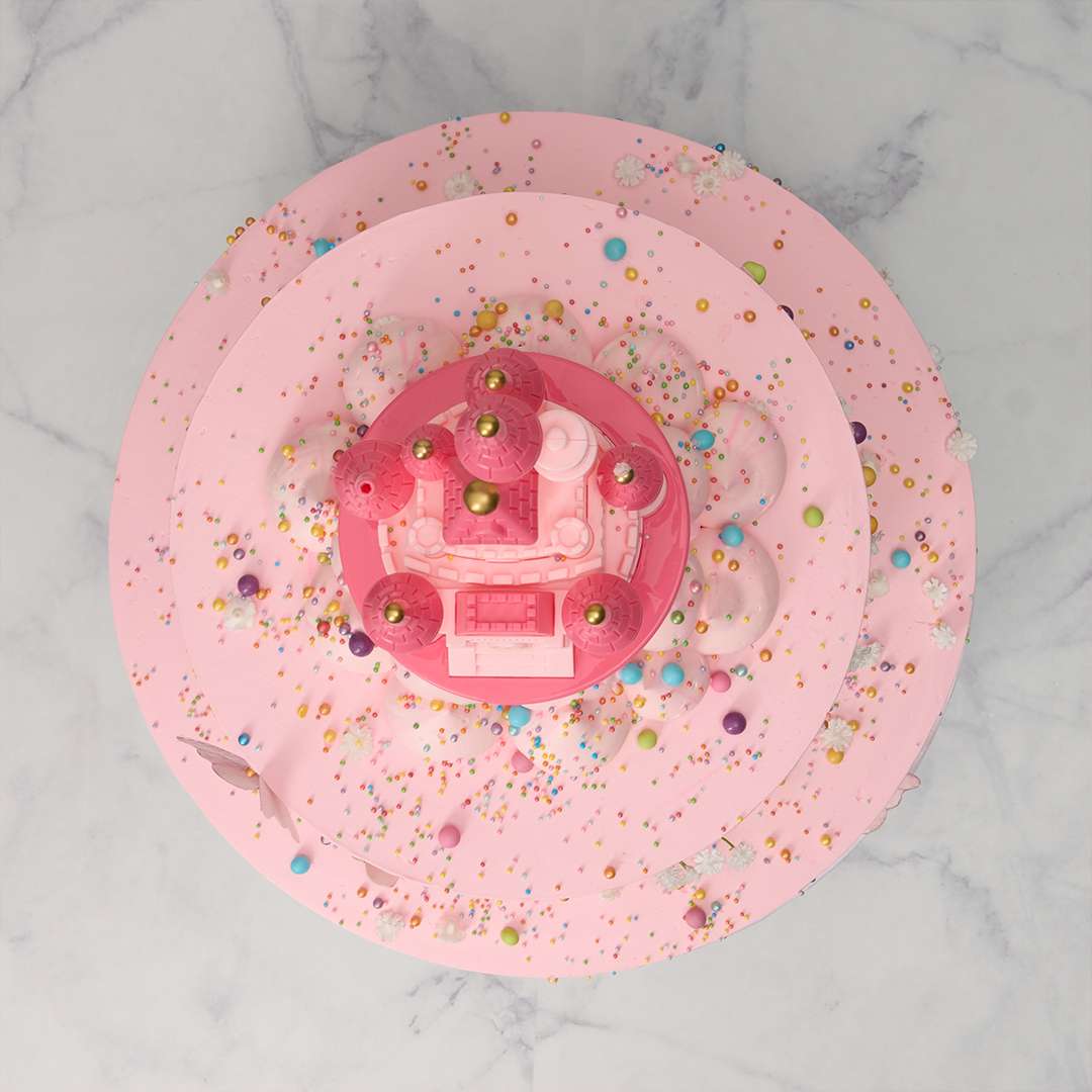 Pink Castle Cake