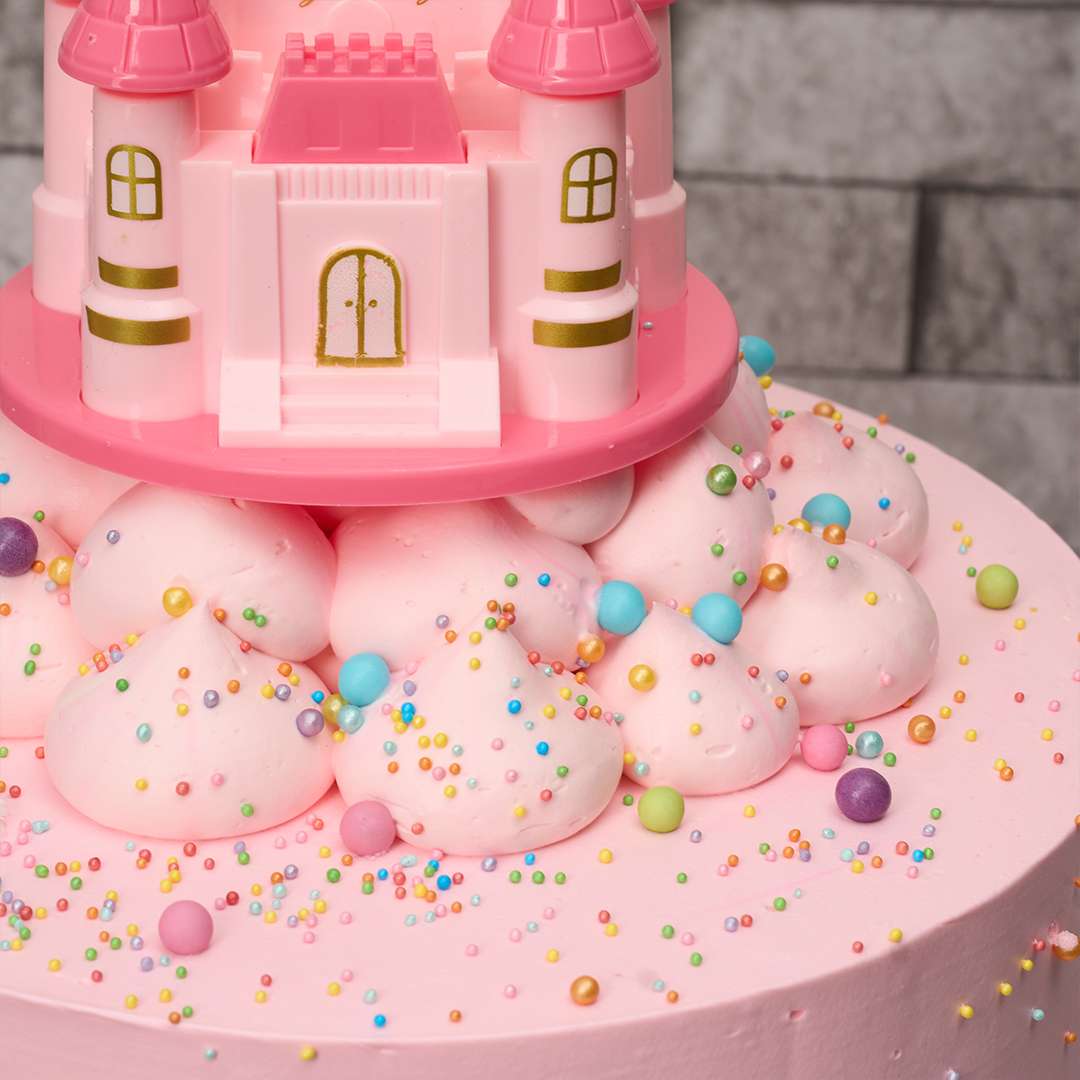 Pink Castle Cake