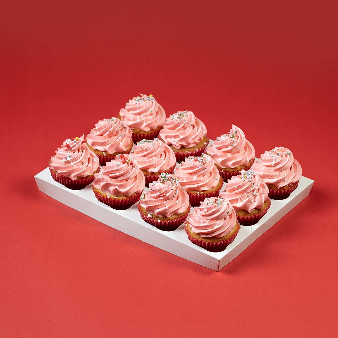 Pink Vanilla Cupcakes