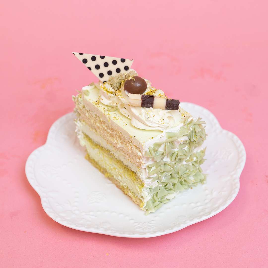 Pistachio Cake Slices