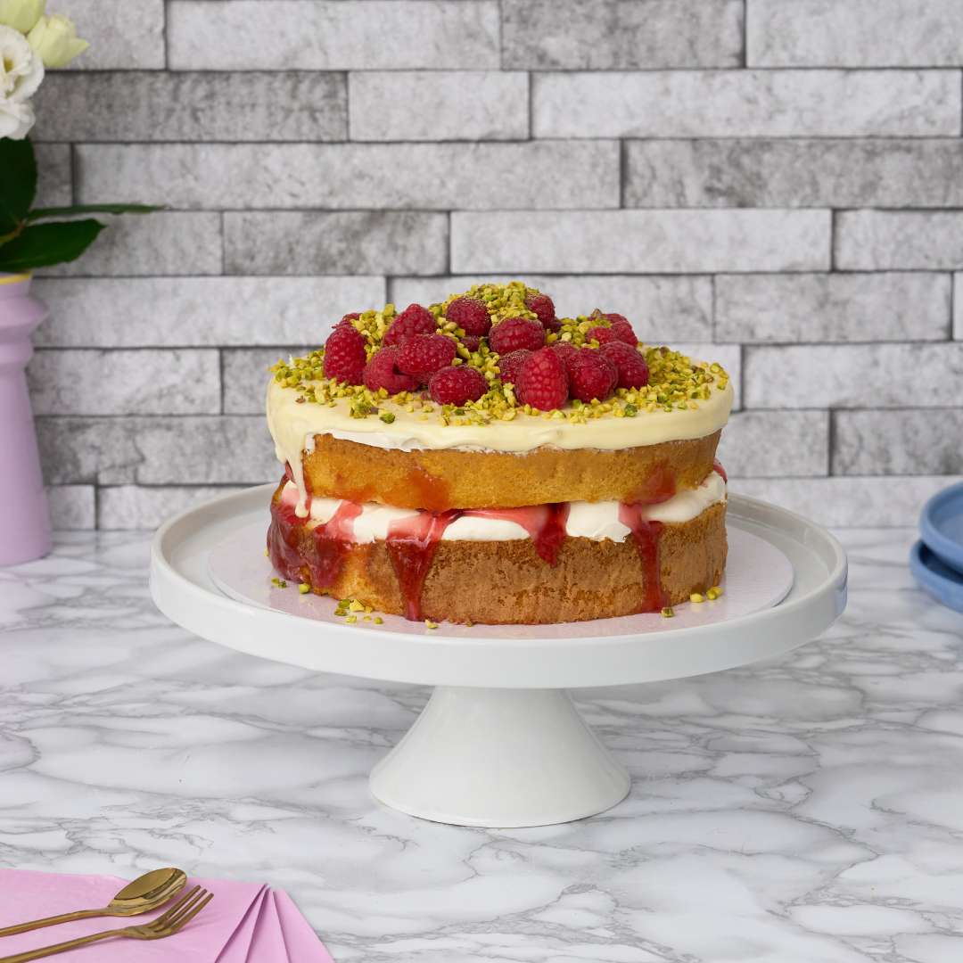 Pistachio Raspberry Cake