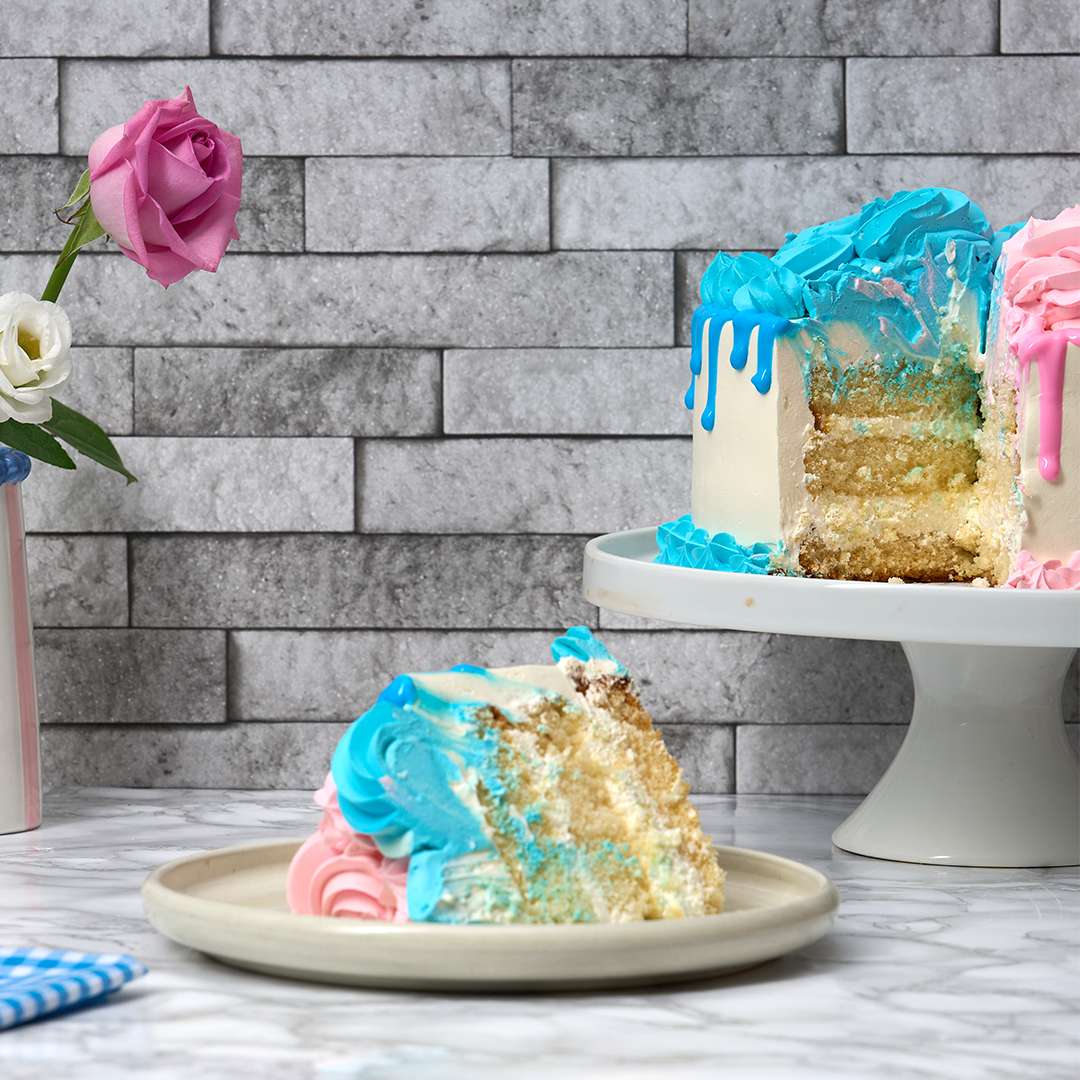 Pretty Baby Shower Drip Cake