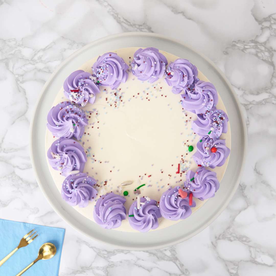Purple Vanilla Cake
