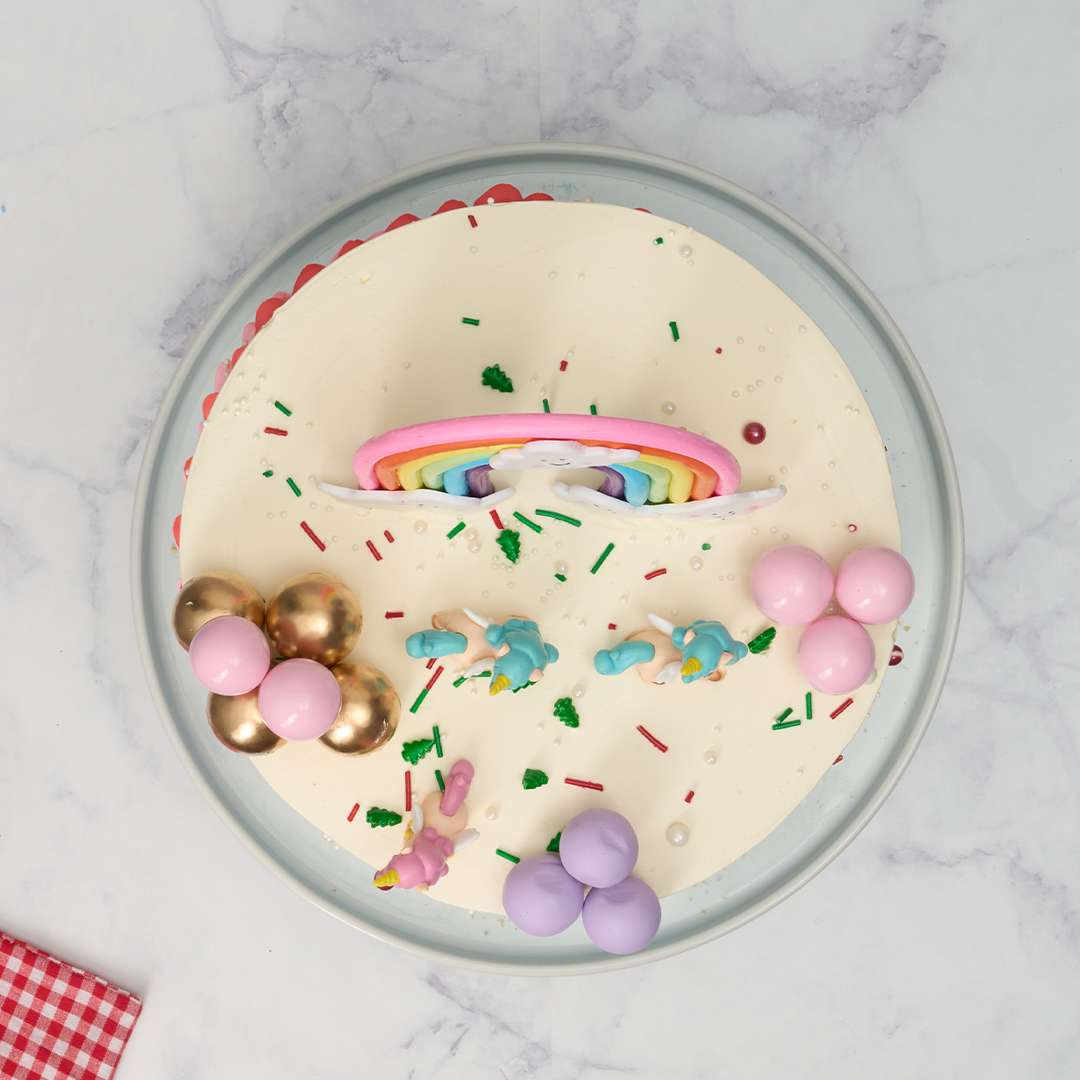 Rainbow Vanilla cake