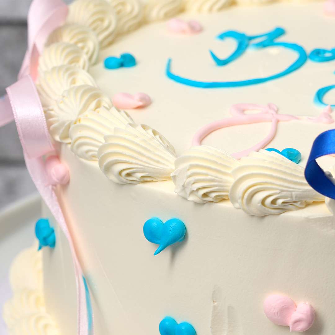 Ribbons & Hearts Reveal Cake