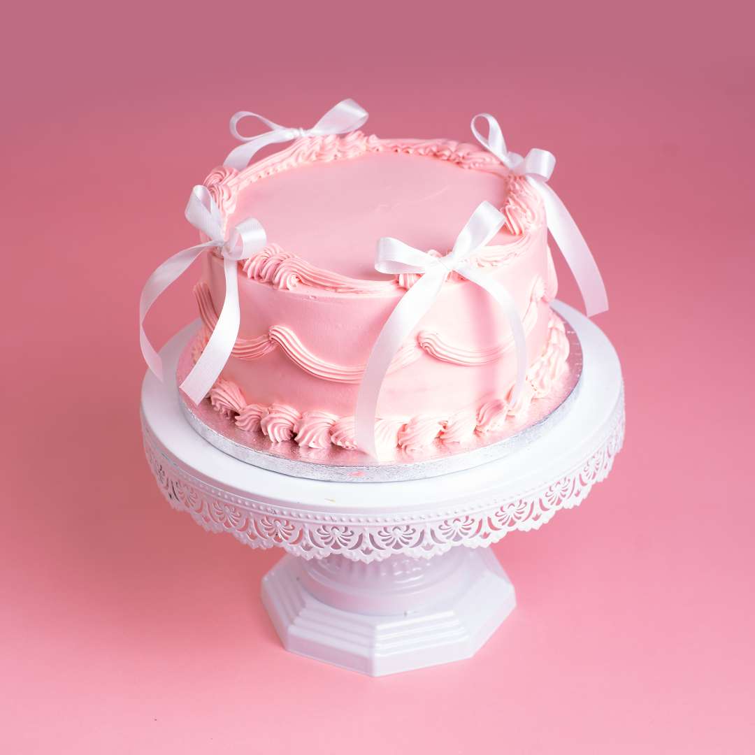 Rosy Swirl Fantasy Cake