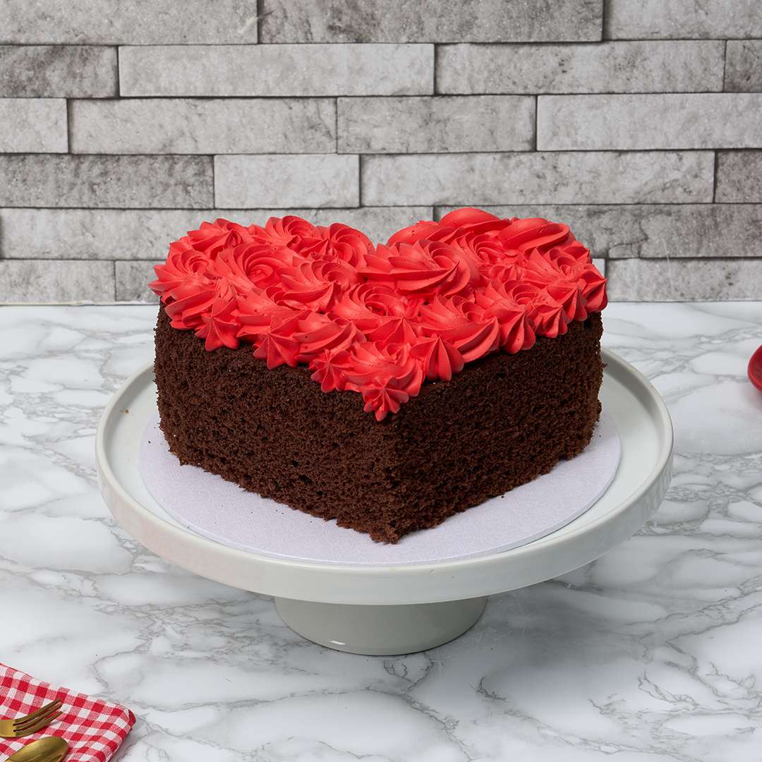 Semi Naked Valentine's Swirl Cake
