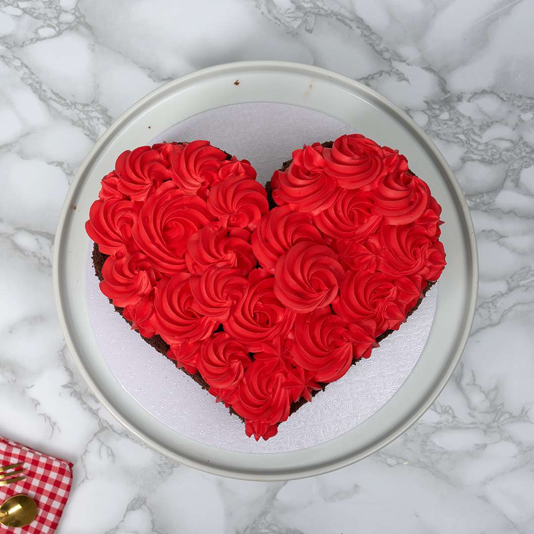Semi Naked Valentine's Swirl Cake