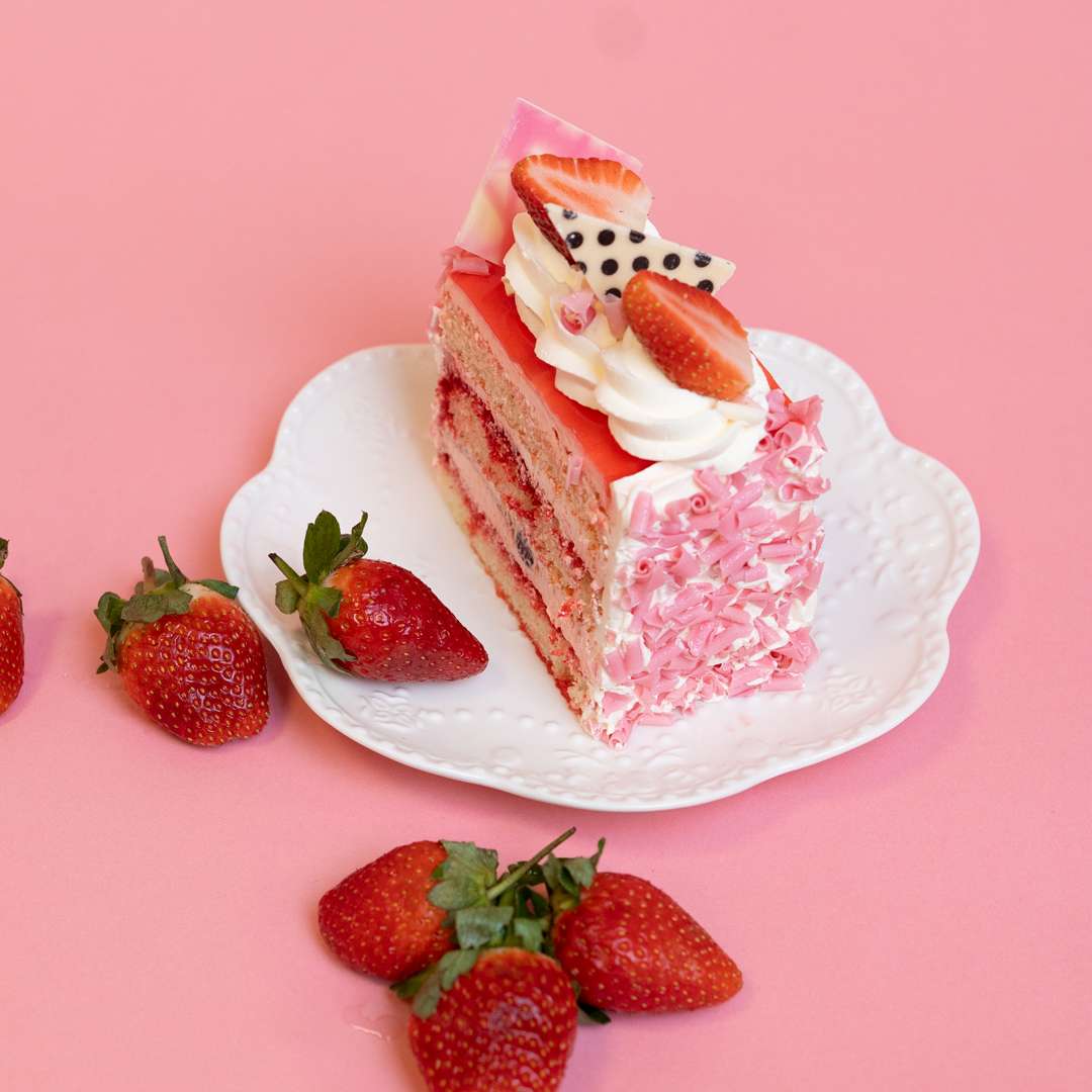 Strawberry Cake Slices
