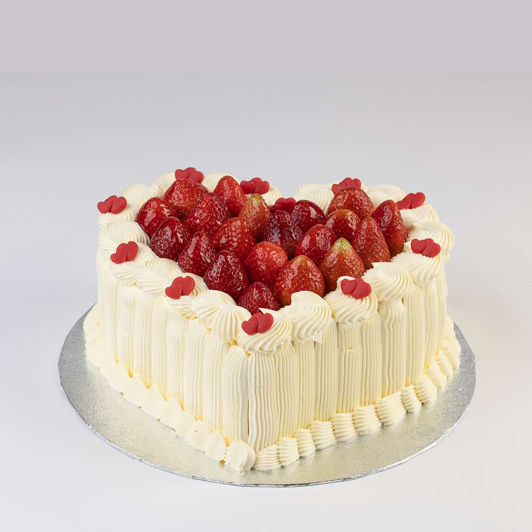 Strawberry Heart Cake