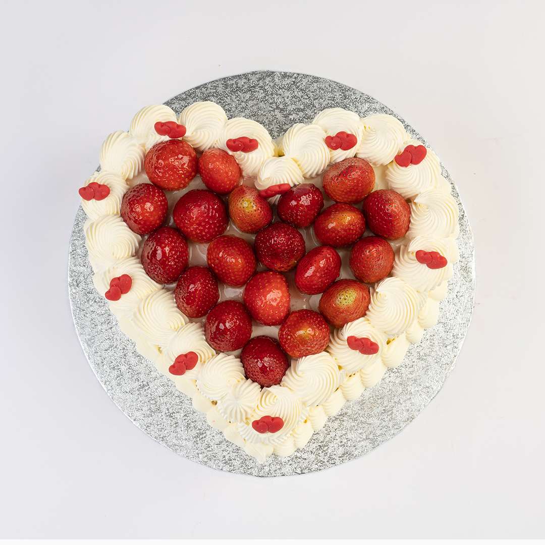 Strawberry Heart Cake