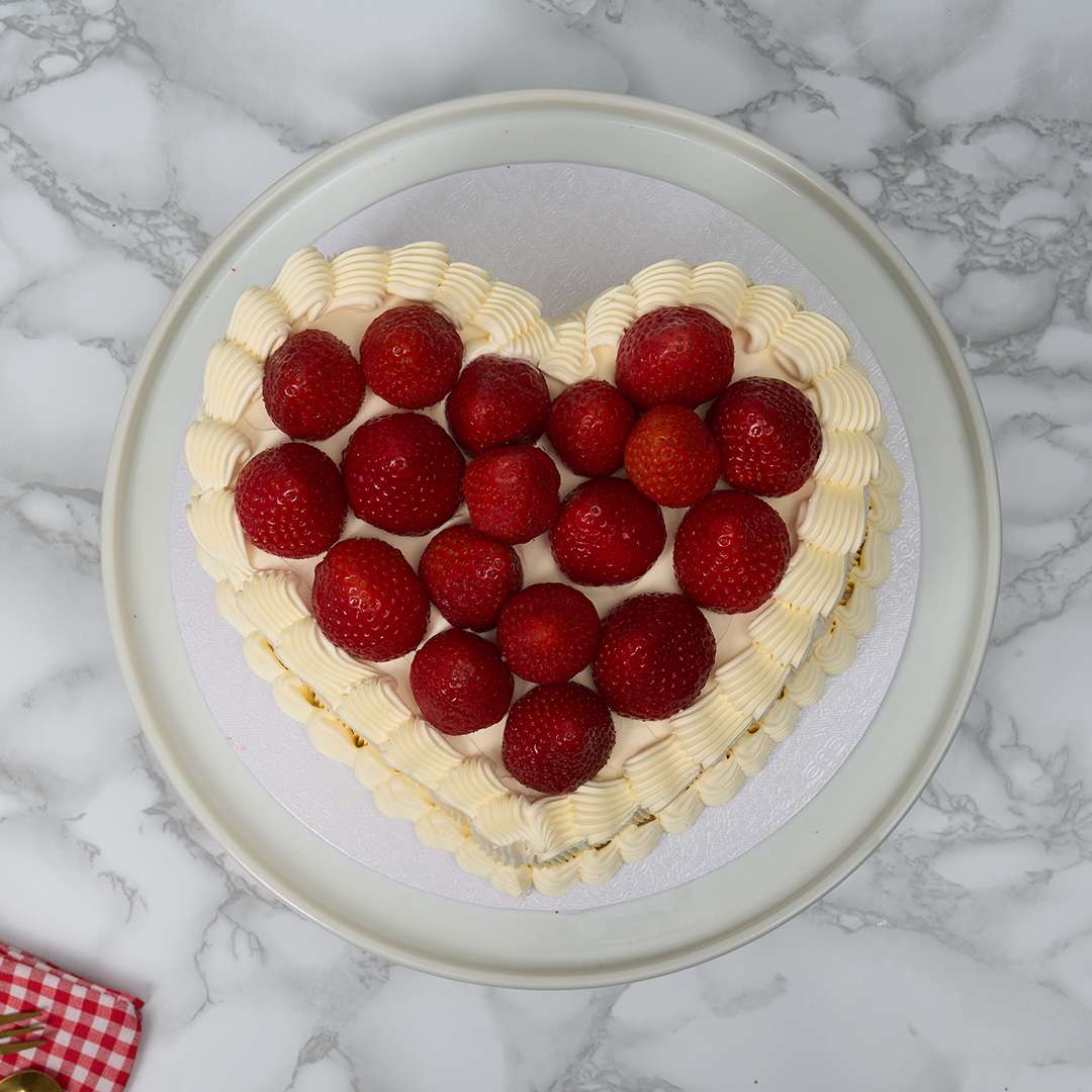 Strawberry Heart Cake