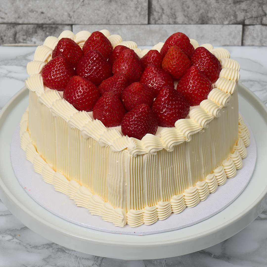 Strawberry Heart Cake