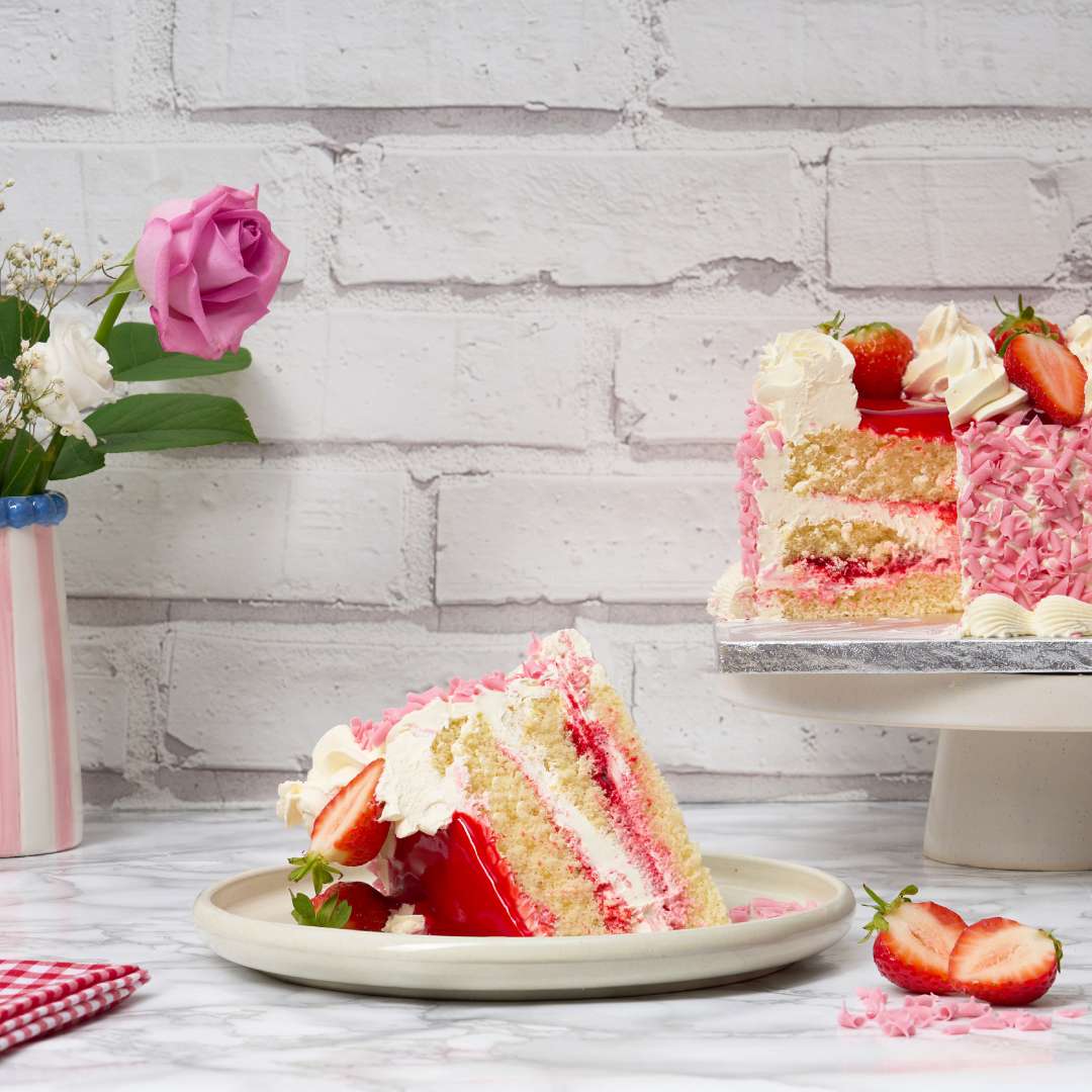 Square Strawberry Cake