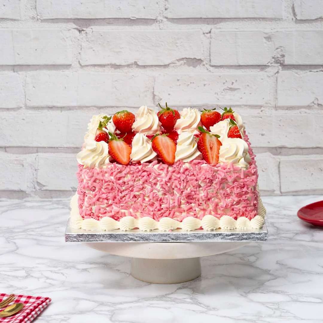 Strawberry Square Cake