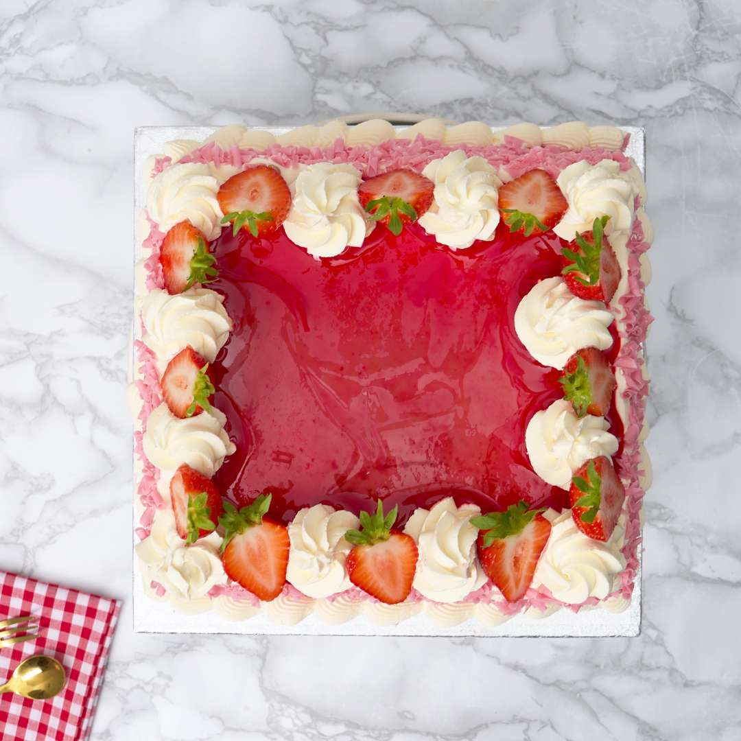 Strawberry Square Cake