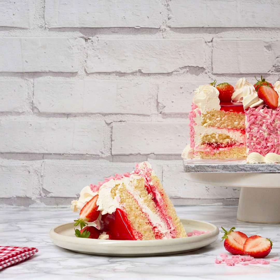 Strawberry Square Cake