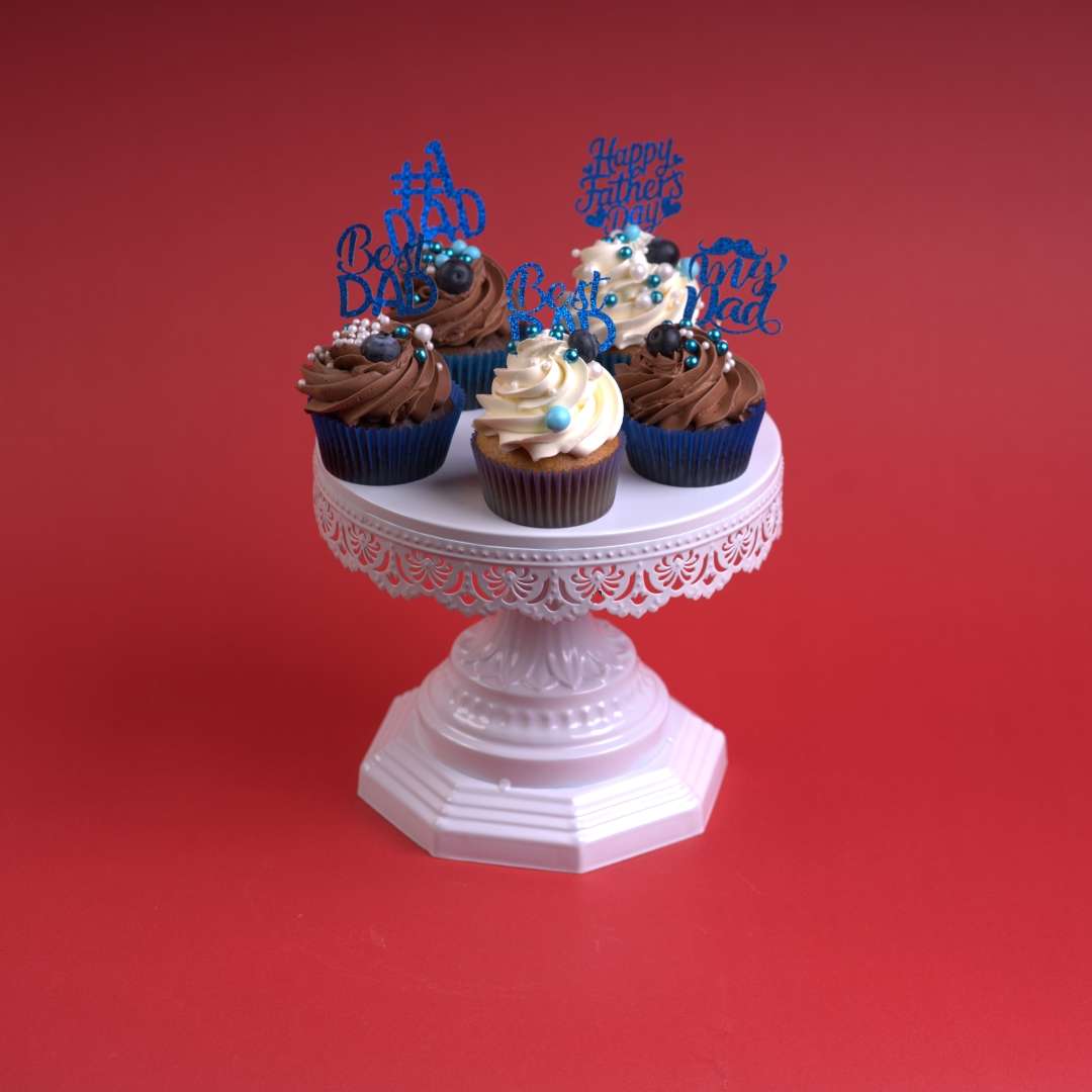 Vanilla & Chocolate Blueberry Cupcakes