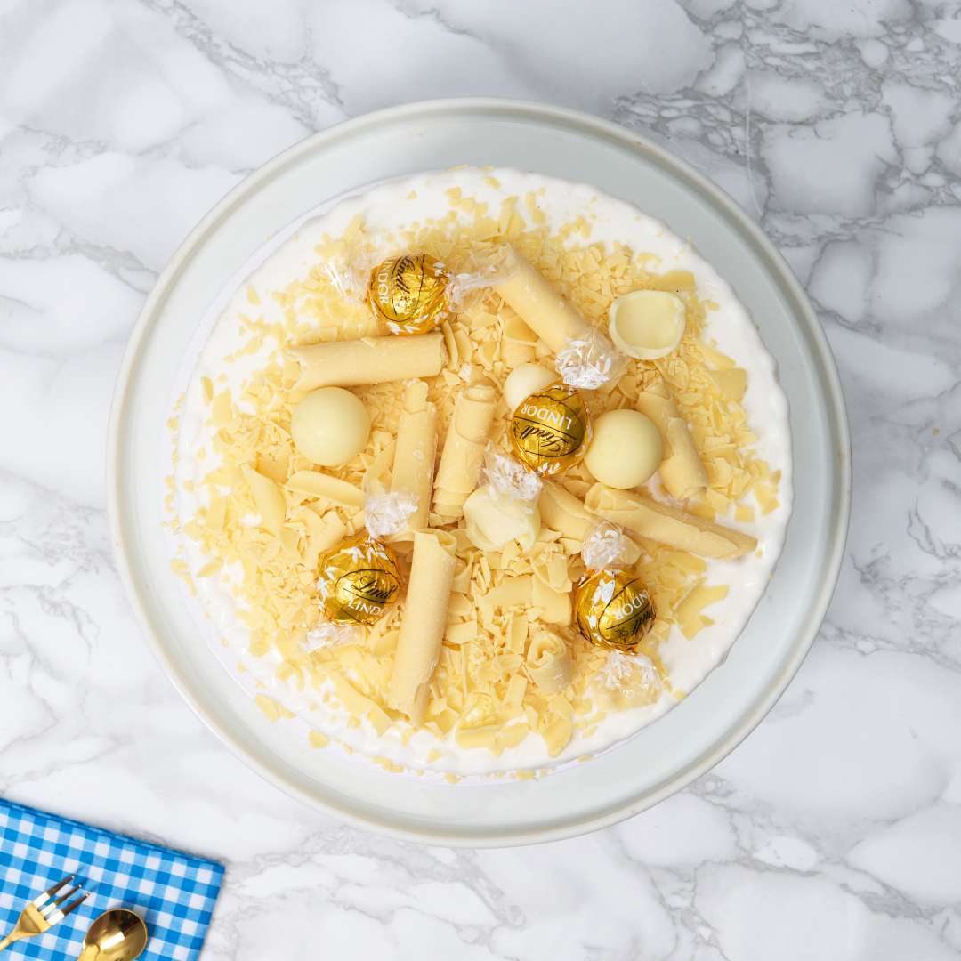 White Chocolate Lindor Cake