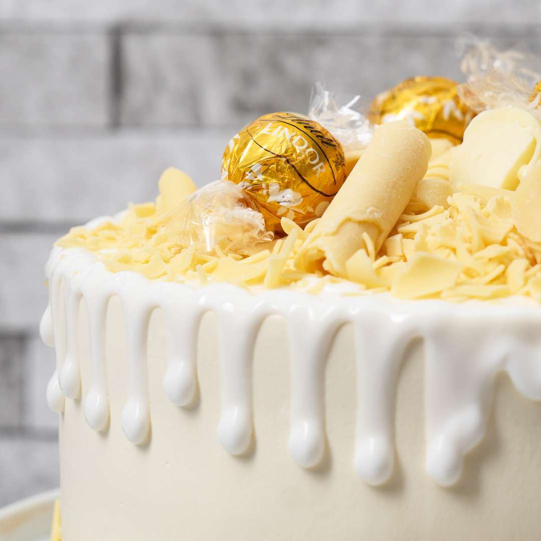 White Chocolate Lindor Cake