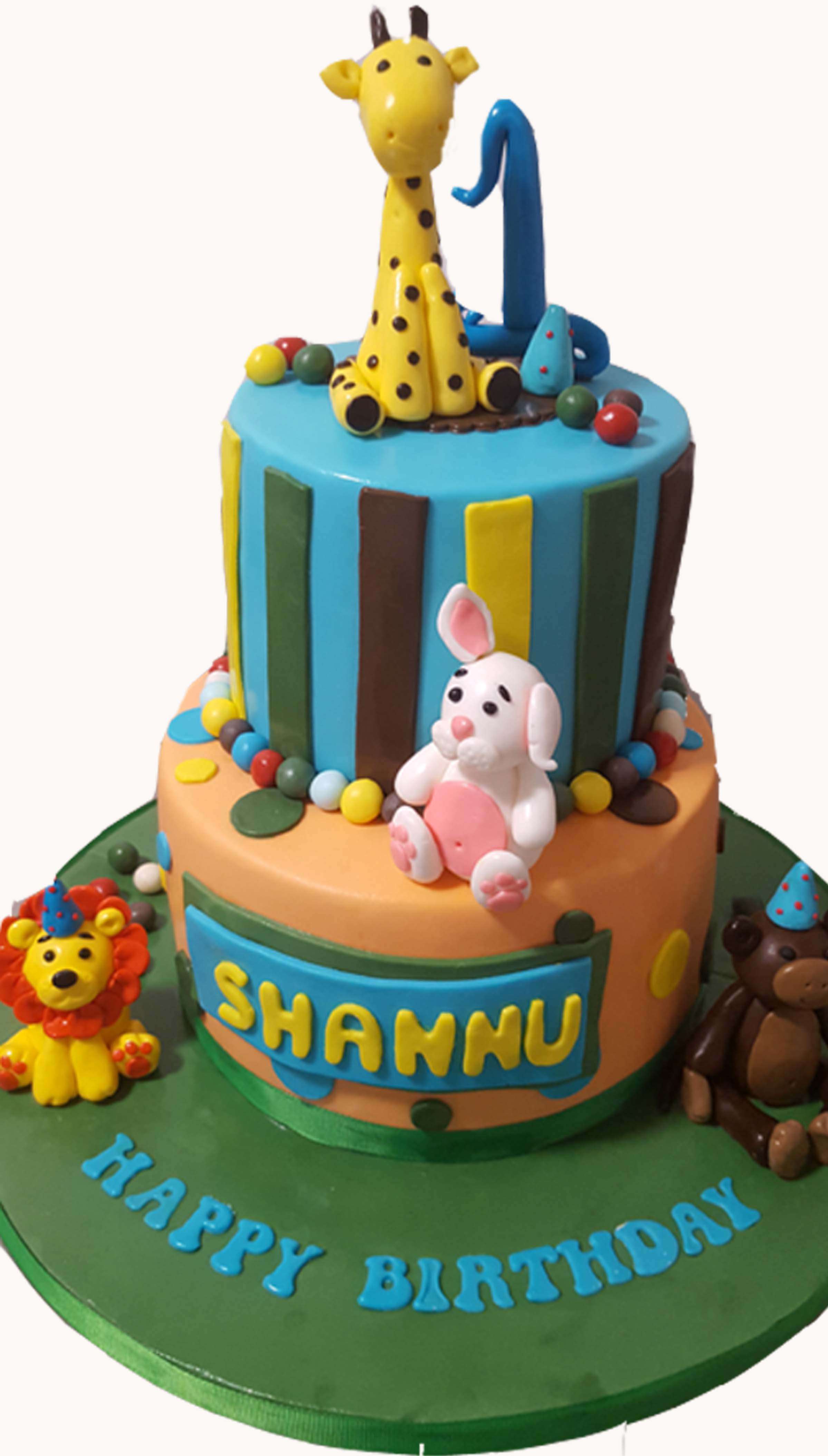 Safari Zoo Birthday Cake |